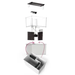 Armatus XS Saltvandsakvarium med sump 4 Liter