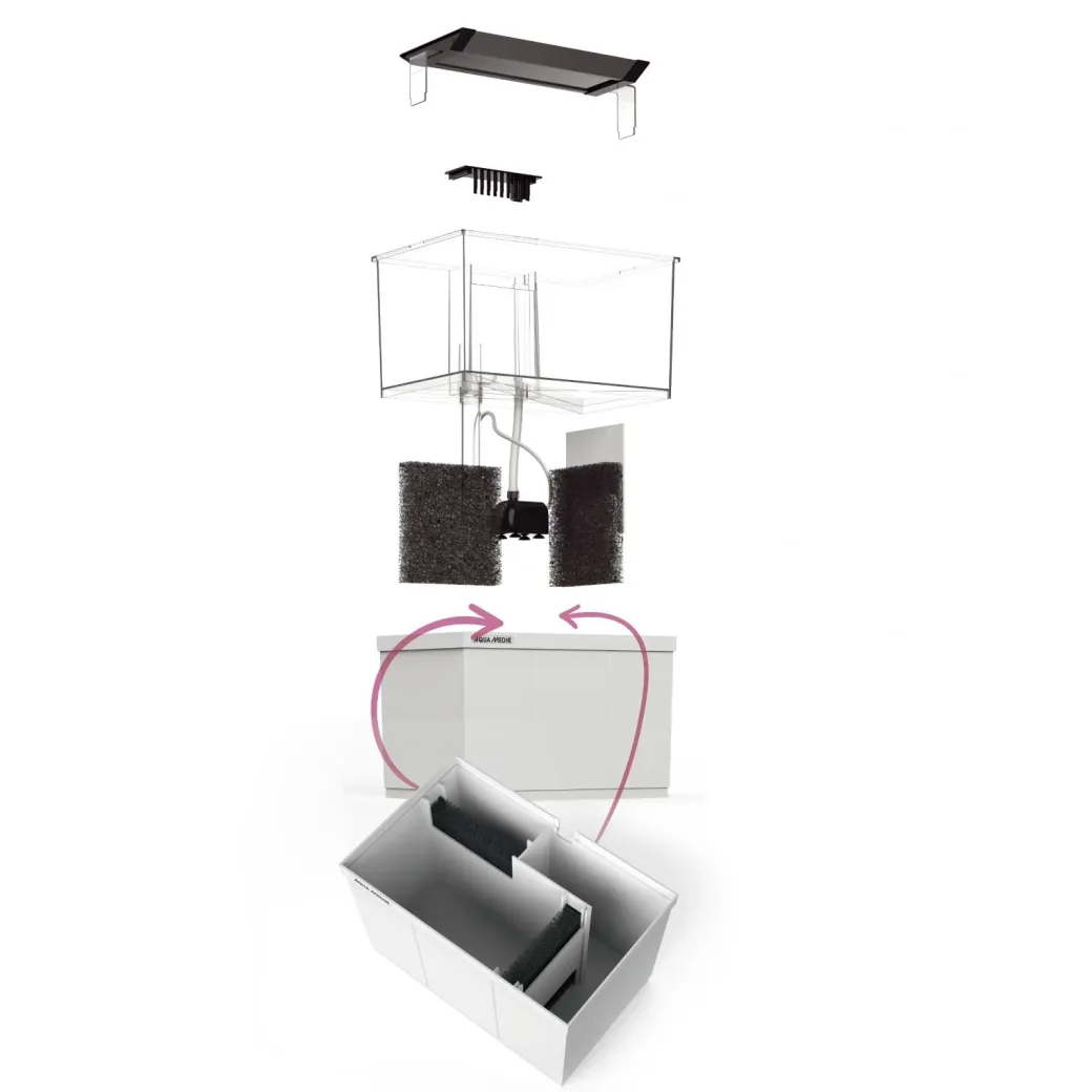 Armatus XS Saltvandsakvarium med sump 4 Liter
