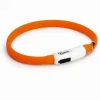 Beeztees LED Halsbånd til katte og små hunde Orange 30 cm - Opladeligt og tilpasset pasform