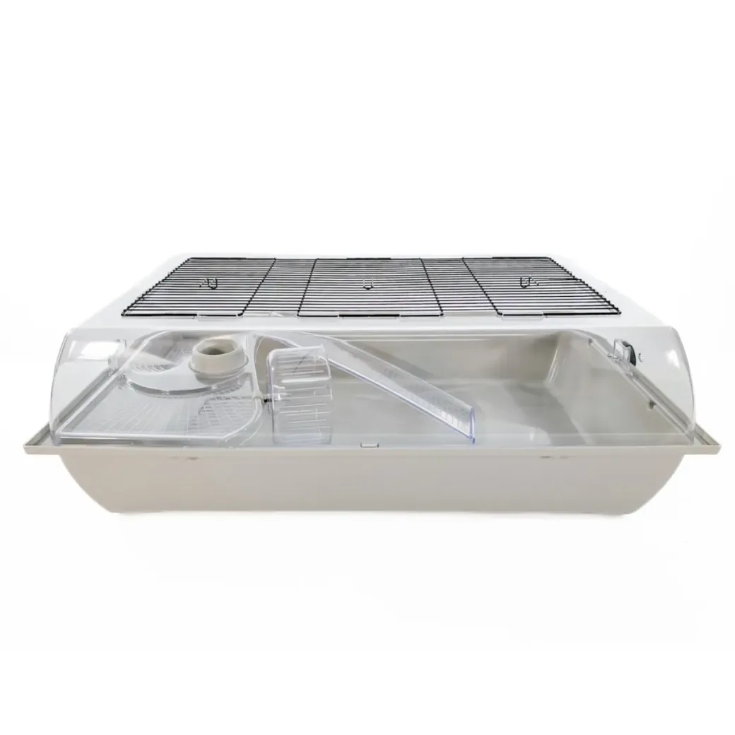 Big Alex hamsterbur Lysegrå 78 x 48 x 26,5 cm - rummeligt hjem til din hamster