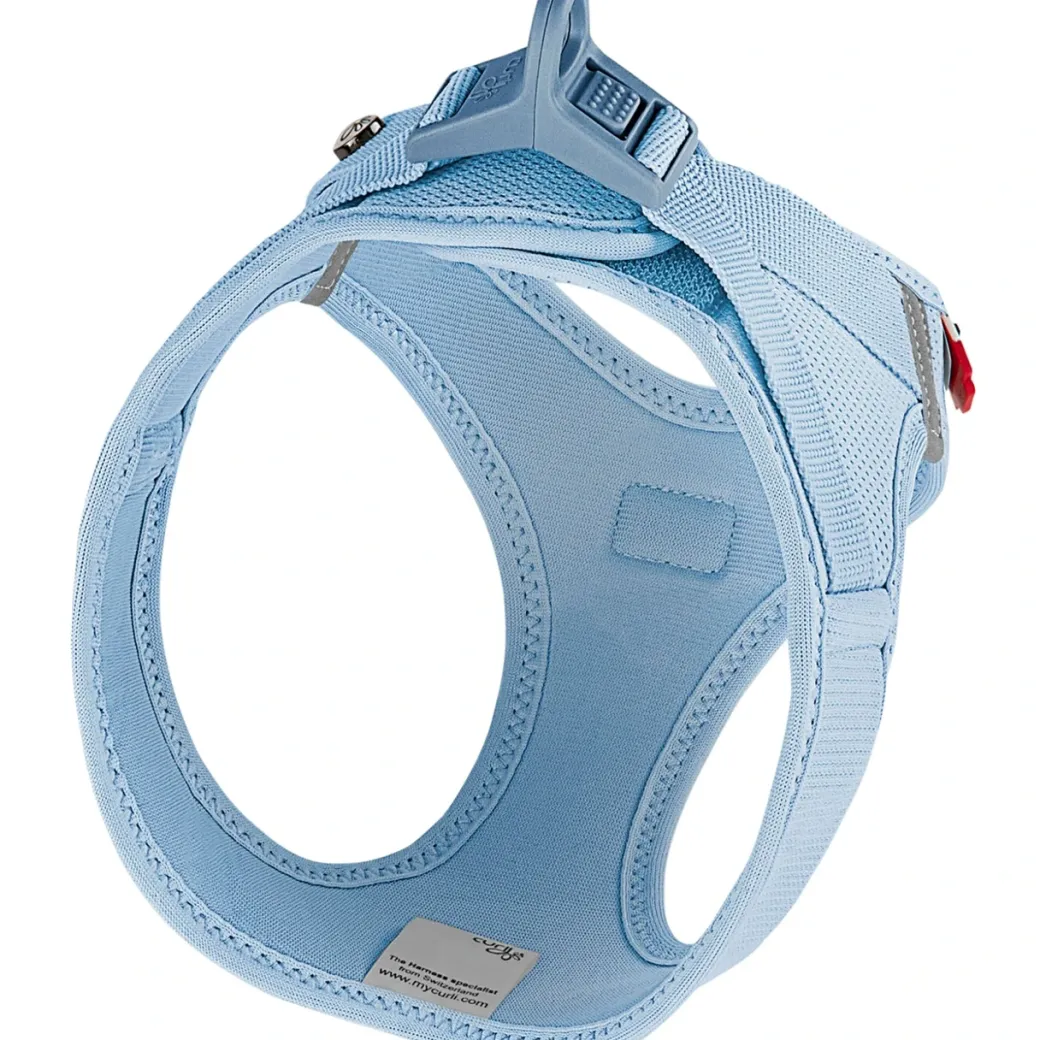 Curli Vest hundesele Clasp Air Mesh Skyblue S bryst 38-43 cm - let og sikker komfort