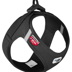 Curli Vest Hundesele Clasp Air Mesh L Sort - let og ergonomisk sele til større hunde