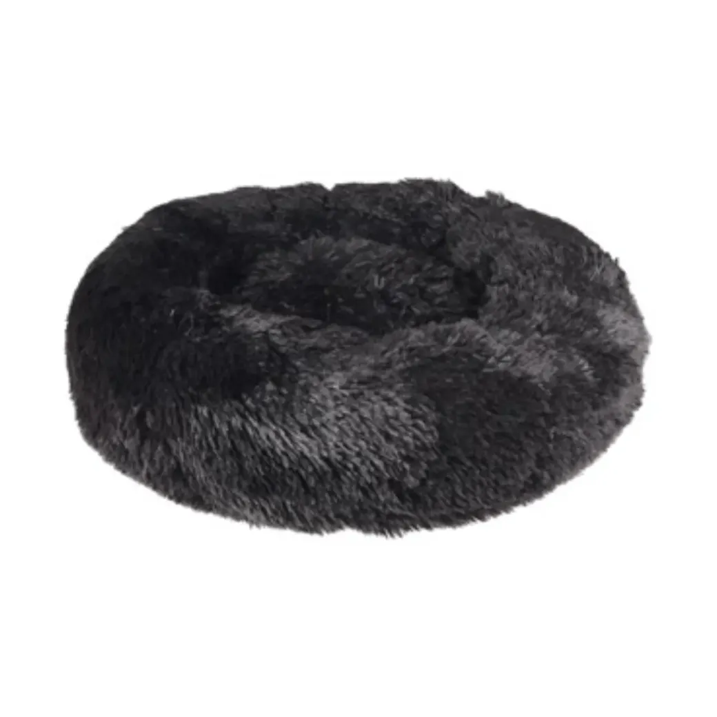 Cushion Krems fluffy rund hundeseng small sort