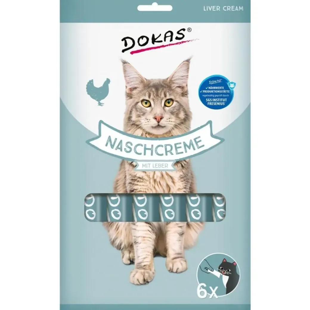 Dokas Kat Creamy Slikbar Kattesnack Kyllingelever 90 Gram