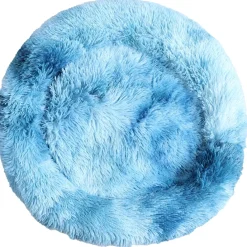 Donut Cozy Hundeseng Blå 50 cm - blød og hyggelig hundeseng til små hunde