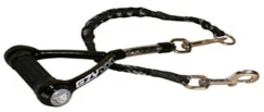 EzyDog Mongrel line Firm Grip sort 30 cm - kort og stærk hundesnor