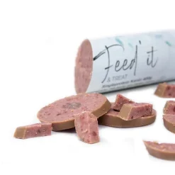 Feedit & Treat Pure Rabbit 400 g - naturlig kaninskærepølse til hund og kat