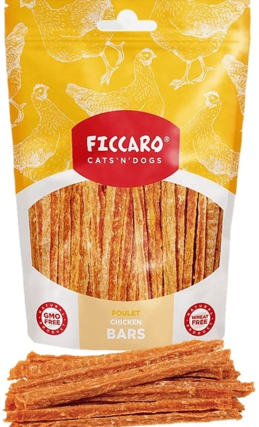 FICCARO Hundesnack Kylling Bars - kyllingebar 100 g