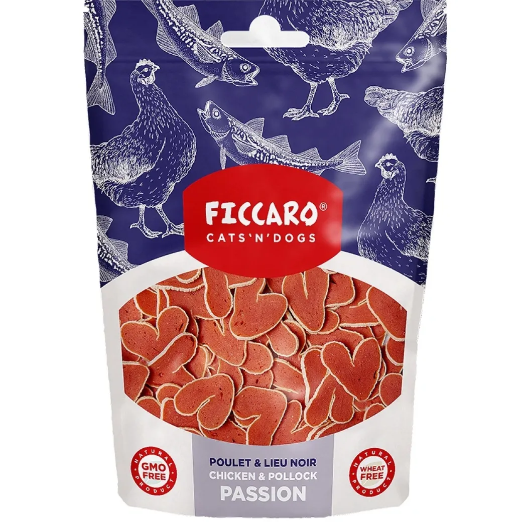 FICCARO Hundesnack Kylling & Sej Passion - små bidder 100 g