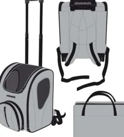 Hundetaske Trolley Small 34.5x31.5x45 cm (Ozami)