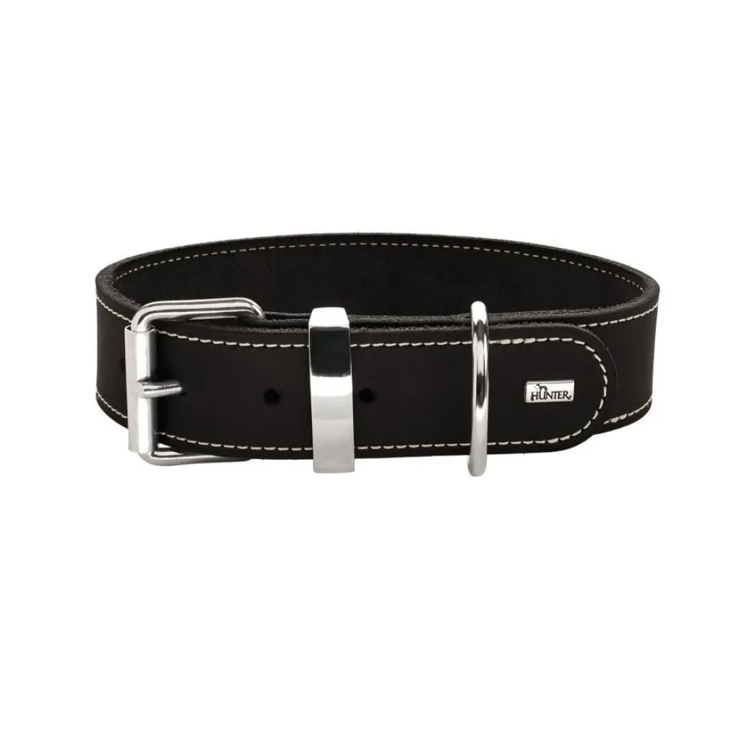 Hunter Aalborg Special Hundehalsbånd Sort 30 - 20-24 cm 2 cm