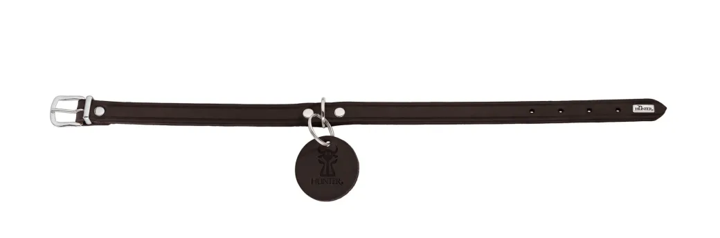 Hunter Aalborg Sport Mørkebrun 60 hundehalsbånd - 45-55 cm
