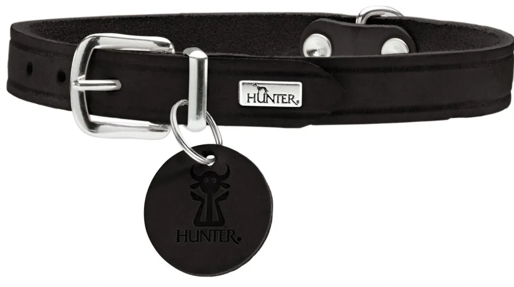 Hunter Aalborg Sport Sort 47 hundehalsbånd - 37-43 cm