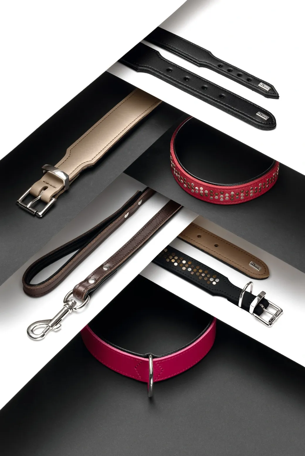 Hunter Basic halsbånd str.55 Stone - 41,0-49,0 cm