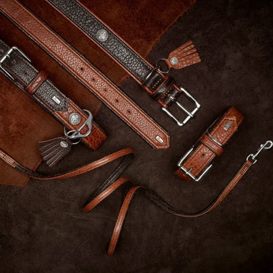 Hunter Cody 65 Cognac Mørkebrun hundehalsbånd - 50-56 cm