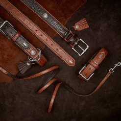 Hunter Cody 45 Mørkebrun Cognac hundehalsbånd - 33-39 cm