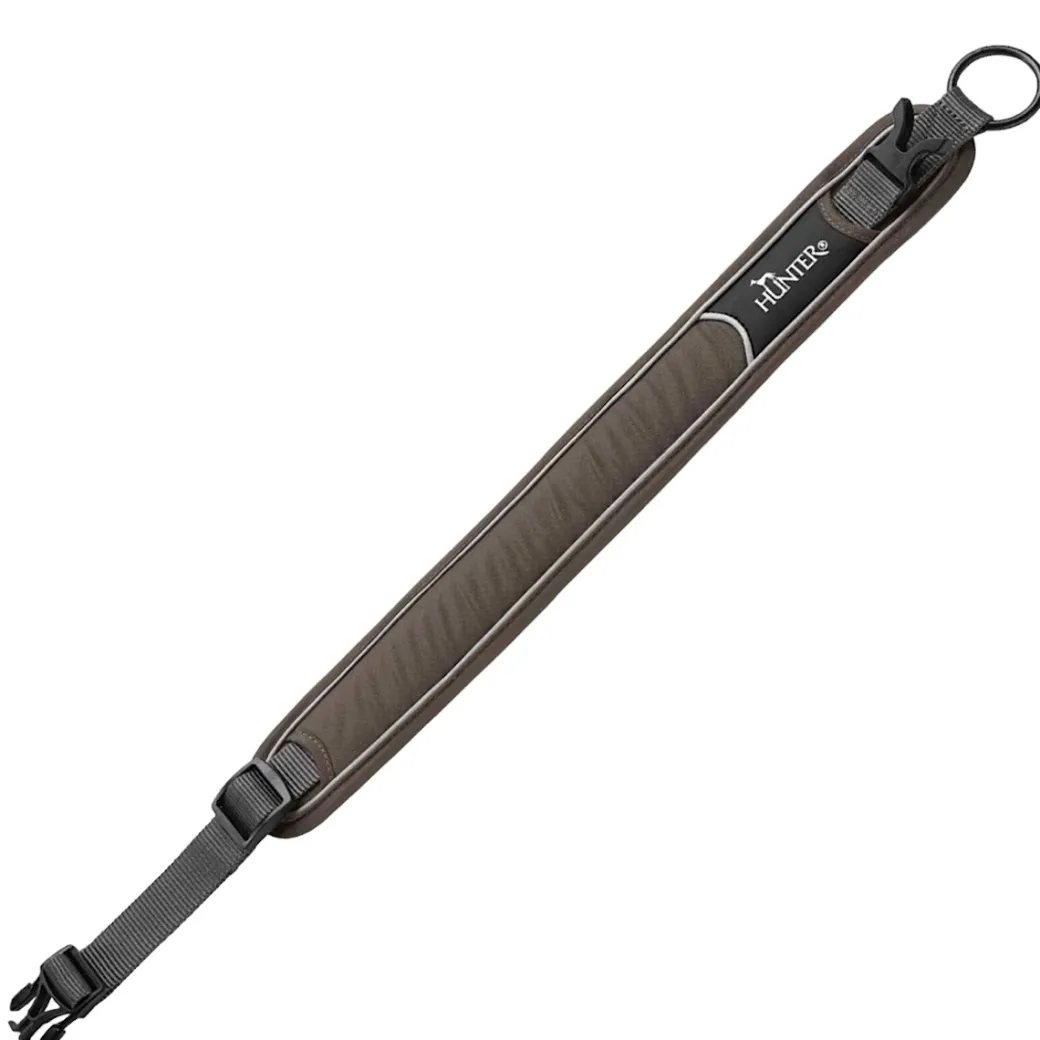 Hunter Divo Hundehalsbånd M 35-45 Brun/Grå - justerbart hundehalsbånd (35-45 cm, B 4,5 cm)