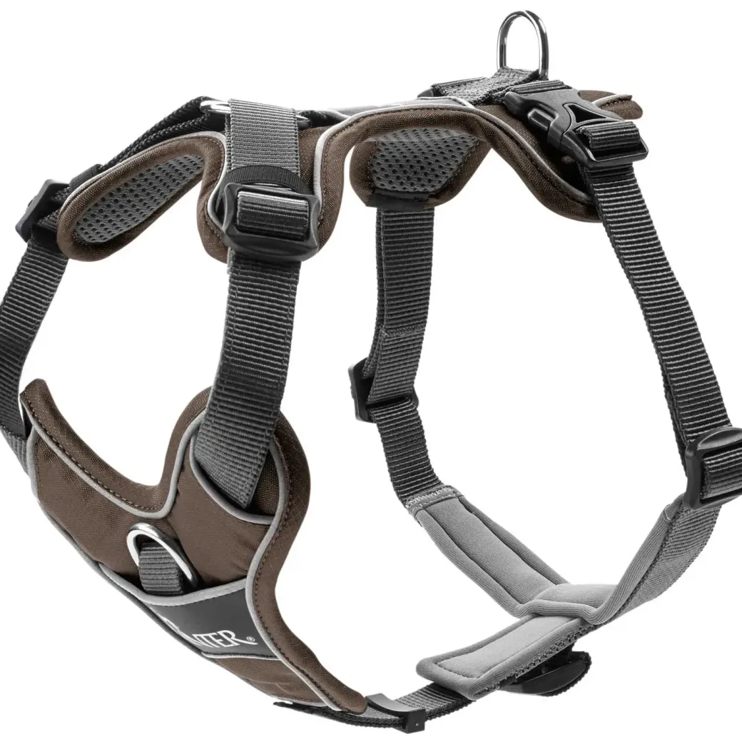 Hunter Divo hundesele L-XL brun/grå just mave 79-107 cm - Ekstra stabil støtte og komfort