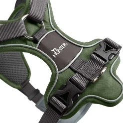 Hunter Divo hundesele M grøn/grå just mave 56-73 cm - Stabil kontrol og komfort