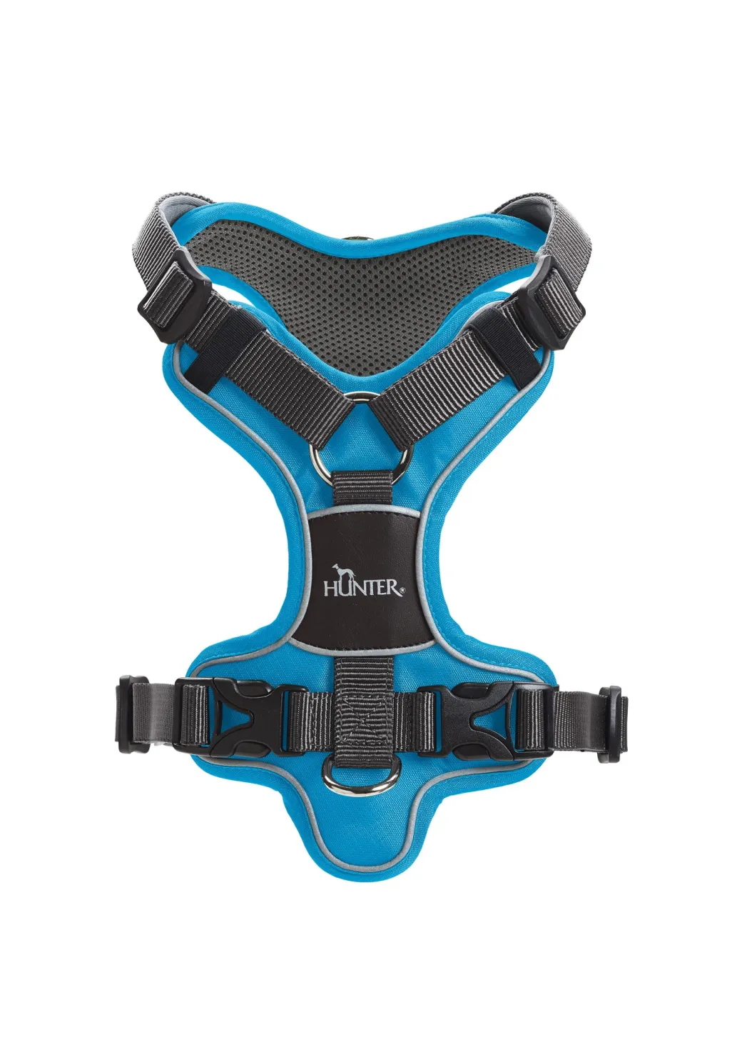 Hunter Divo hundesele S lyseblå/grå just mave 45-56 cm - Let kontrol og høj komfort