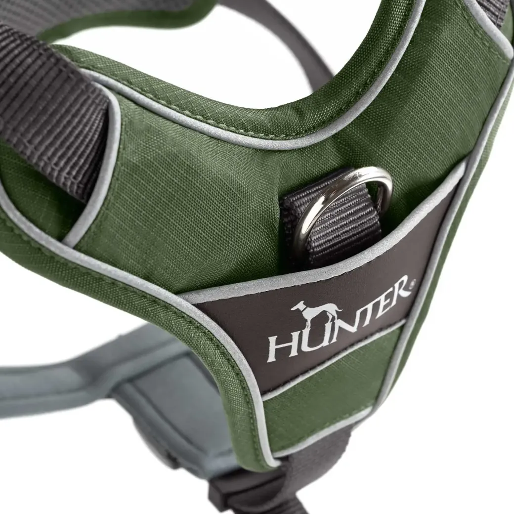 Hunter Divo hundesele XS grøn/grå just mave 34-47 cm - Let komfort og tryg pasform