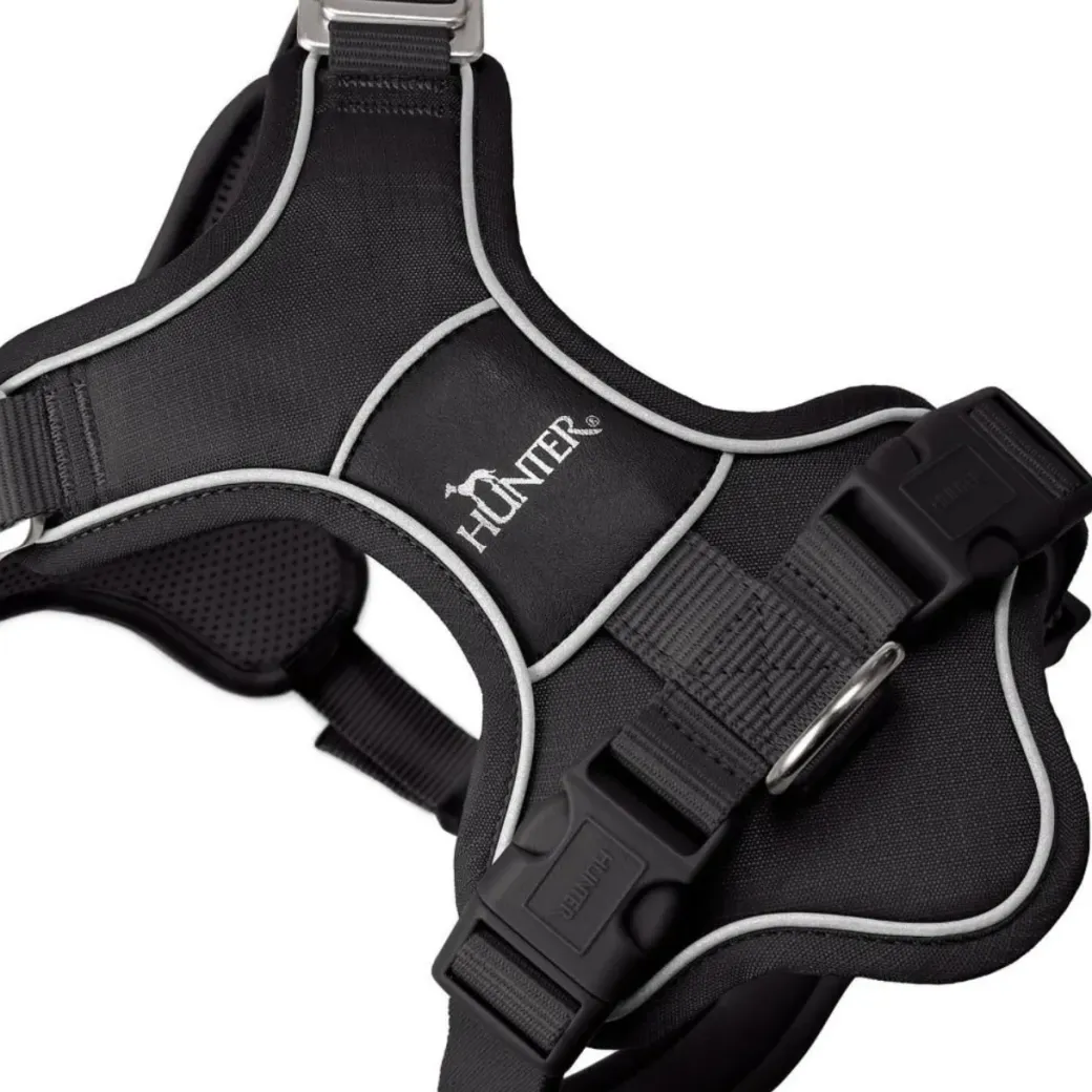 Hunter Divo Up hundesele L-XL sort just mave 79-107 cm - Maksimal stabilitet og tryg kontrol