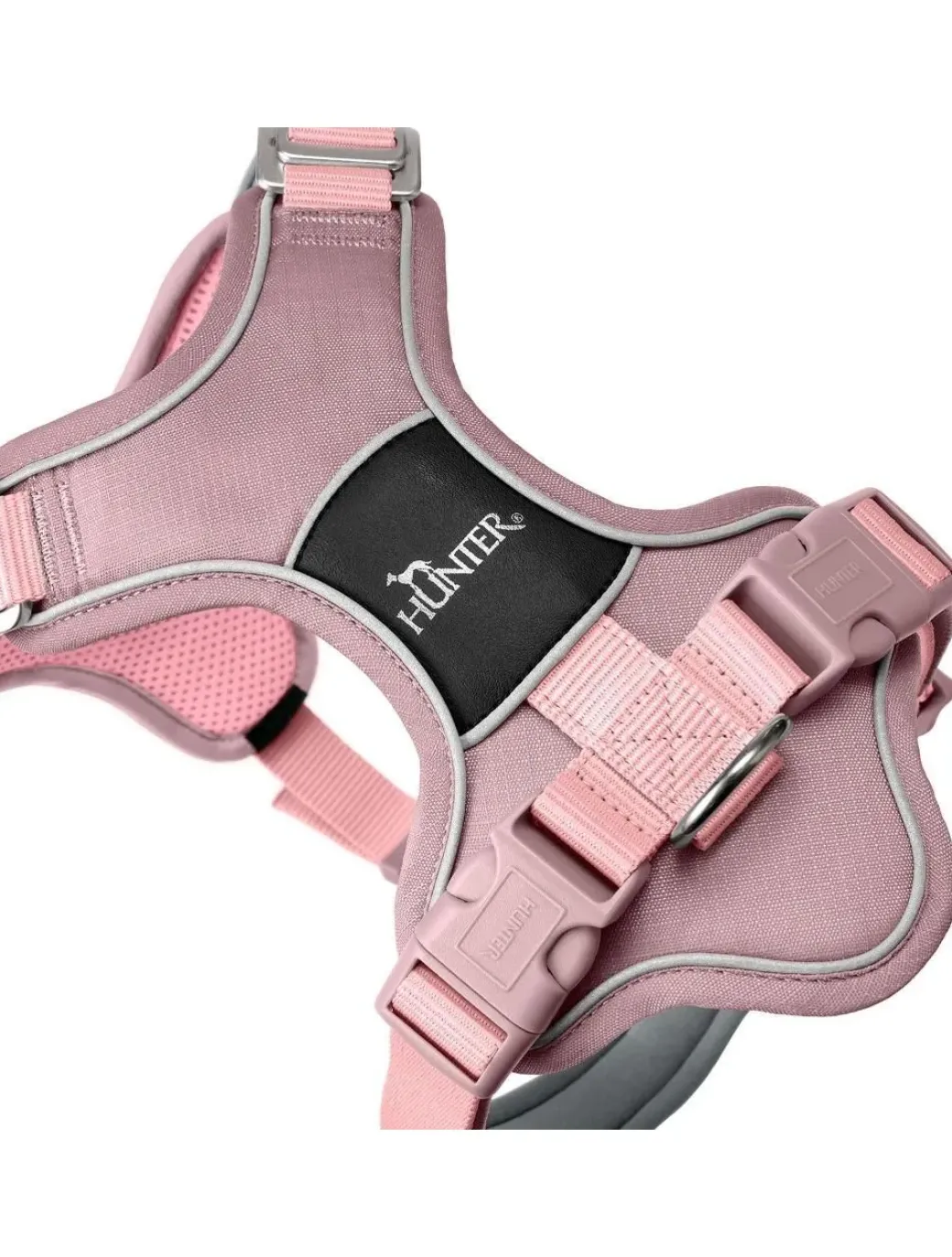 Hunter Divo Up hundesele S-M lyserød just mave 52-56 cm - Fleksibel pasform og rolig bevægelse