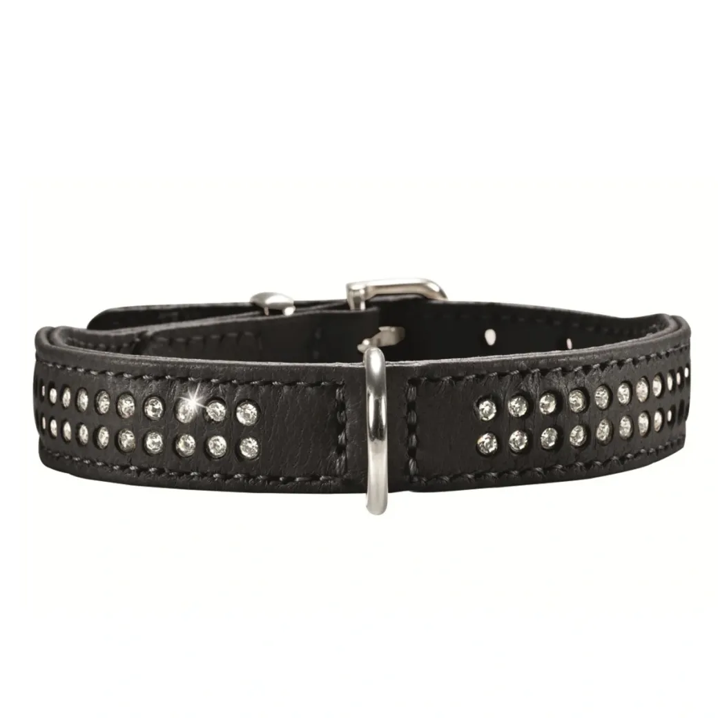 Hunter Halsbånd Diamond Petit 27 Sort - 20-24 cm