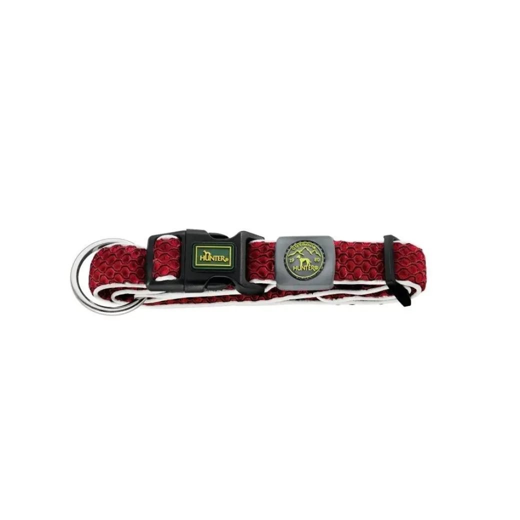 Hunter hunde halsbånd Hilo Rød XL - justerbart hundehalsbånd (45-70 cm, B 3,8 cm)