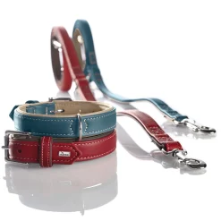 Hunter Hundehalsbånd læder Canada Elg Str.35 Rød - 24-30 cm