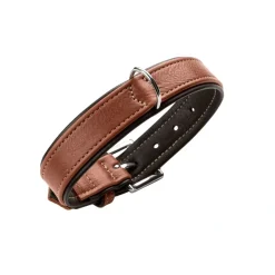 Hunter Hundehalsbånd læder Canada Elg Str.50 Cognac/Sort - 37-43 cm