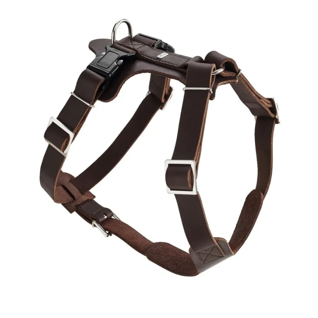 Hunter Hundesele Aalborg mørkebrun S-M/2 - Bryst/hals 51-64 cm