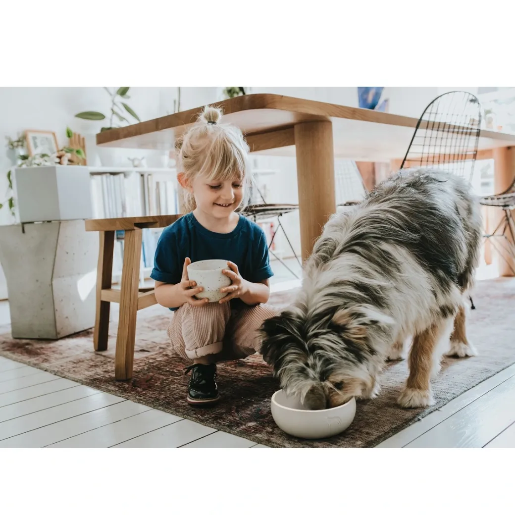 Hunter keramik Lund hunde skål 550 ml Beige