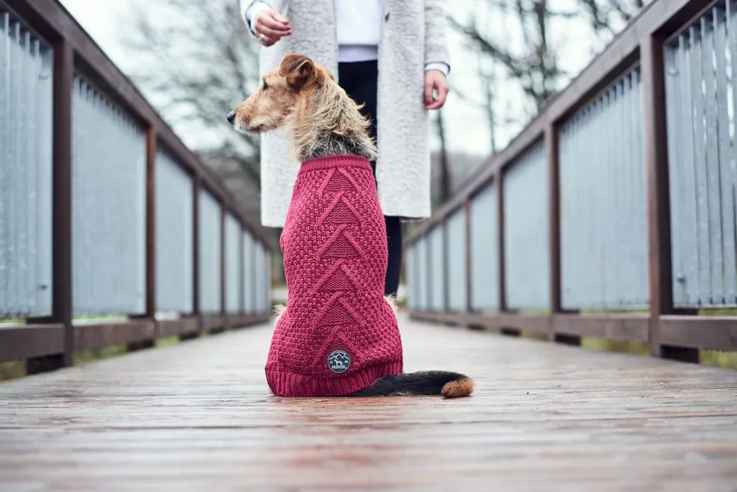 Hunter Malmø pullover strik bordeaux str. 40