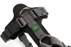 Hunter Mixed Aalborg læder hundesele S sort/grå hals 50-66 cm - stabil og behagelig pasform