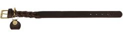 Hunter Sansibar Solid 35 Hundehalsbånd i læder - 24-30 cm