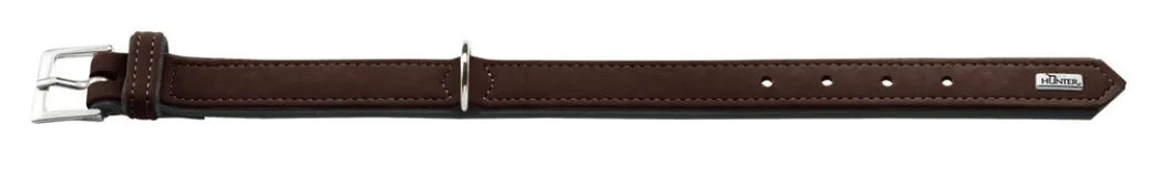 Hunter Softie hundehalsbånd brun 45 cm - 32-40 cm indstilling