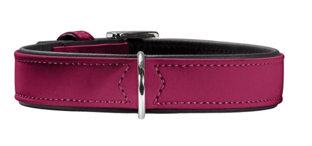 Hunter Softie hundehalsbånd 40 cm hindbær - 28-34 cm indstilling