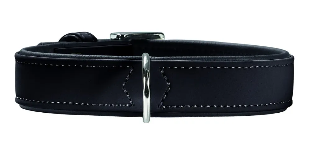 Hunter Softie hundehalsbånd 50 cm sort - 36-44 cm indstilling