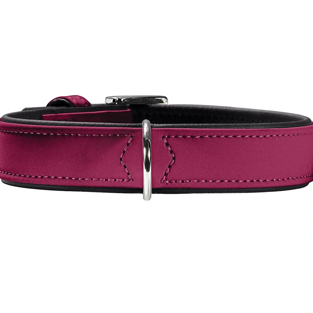Hunter Softie hundehalsbånd 55 cm hindbær - 42-50 cm indstilling