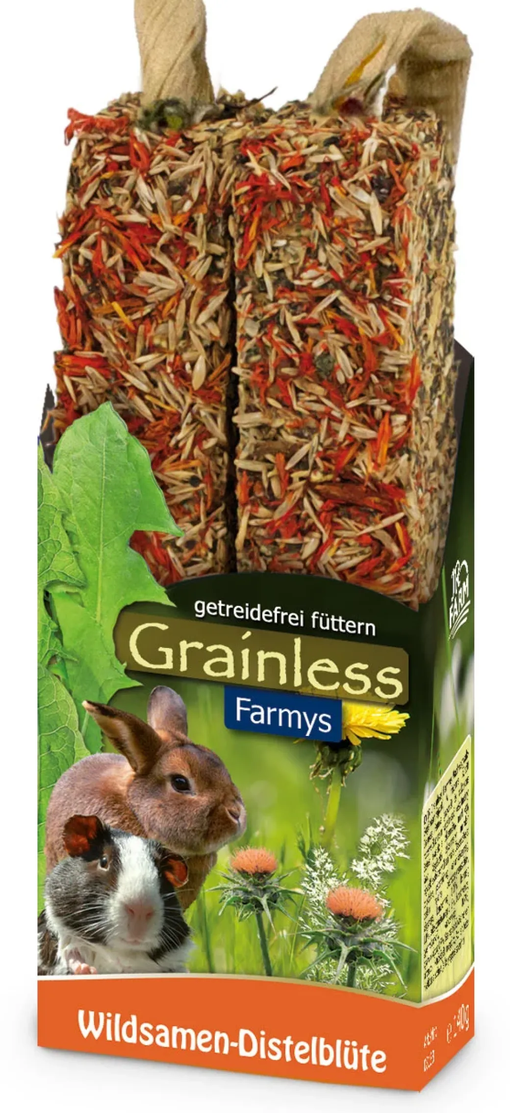 JR Farmys Grainless Gnaverstænger Vildtfrø og Tidselblomst 140 g