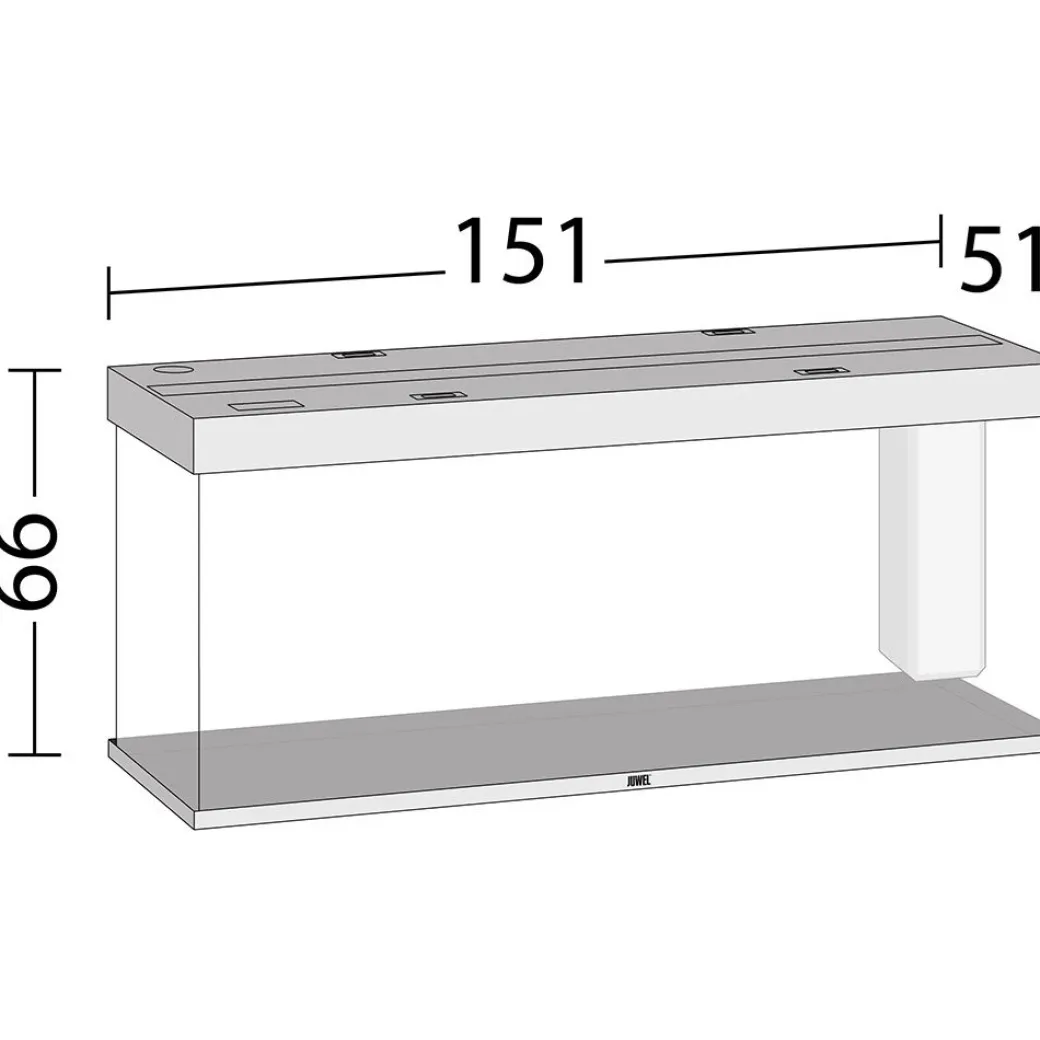 Juwel Akvarium Led Rio 450 Hvid 151x51x66 cm 450 L