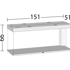 Juwel Akvarium Led Rio 450 Sort 151x51x66 cm 450 L
