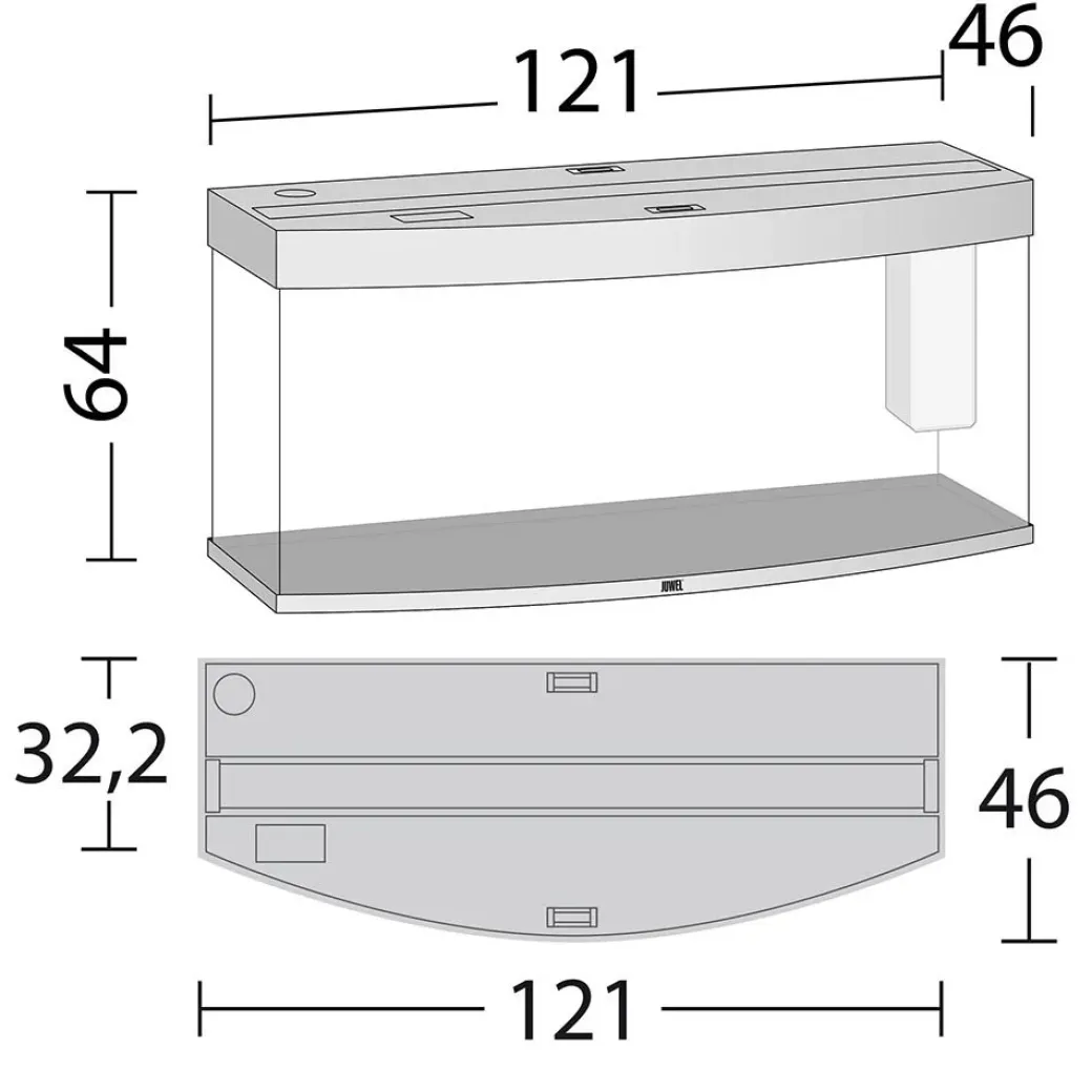 Juwel Aquarium VISION 260 LED Hvid