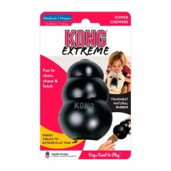 Kong Extreme Original Sort Medium - ekstra slidstærkt tyggelegetøj