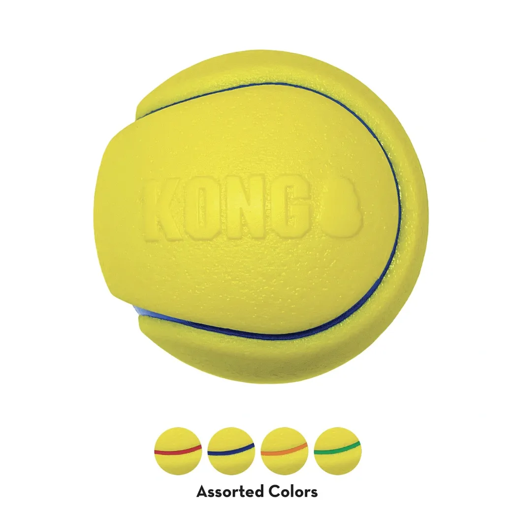 Kong Squeez Tennis 2 stk Ø 7 cm - robuste bolde med piv