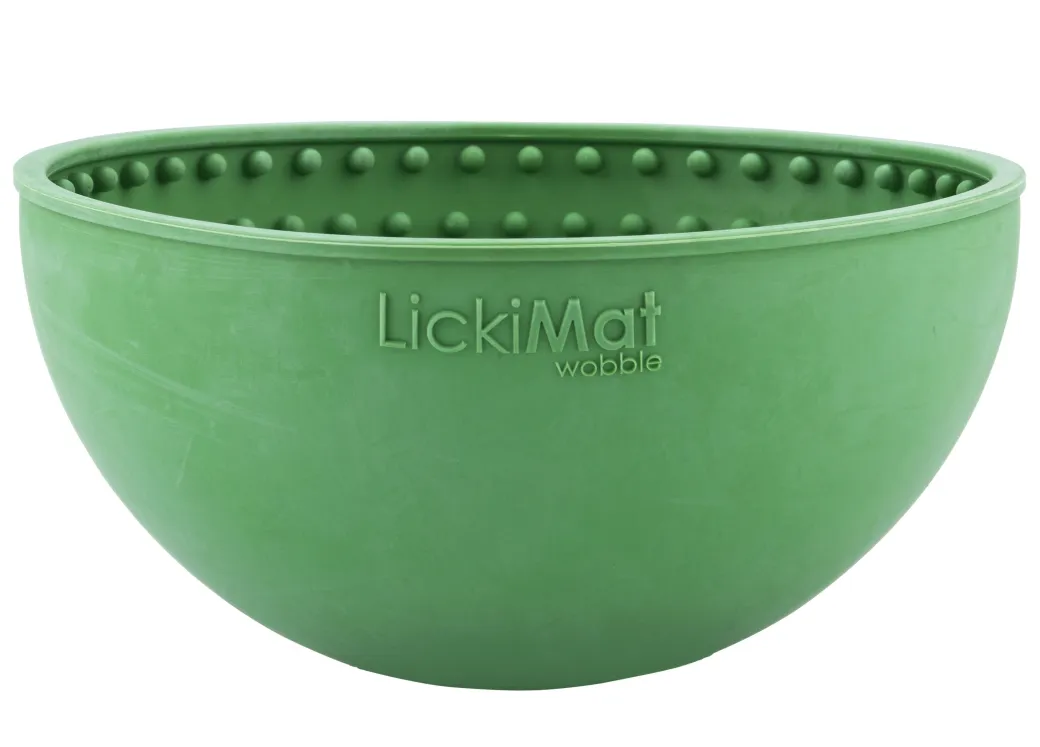 LickiMat Wobble Grøn Ø 18 x 8 cm - aktiveringsskål til hunde