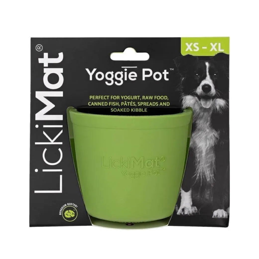 LickiMat Yoggie Pot Grøn 10 cm - aktiveringsskål til hunde