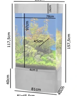 MiniZoo Søjle Akvarium 80 Hvid