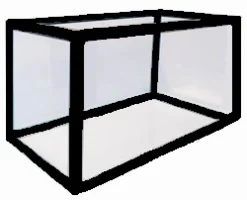 MiniZoo sort aluminiums akvarie 45 liter.